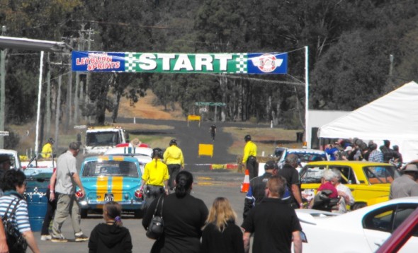 The start line of the Leyburn Sprints