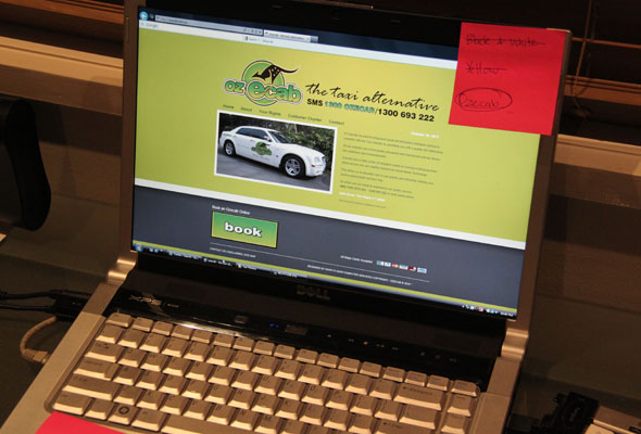 computer screen with website