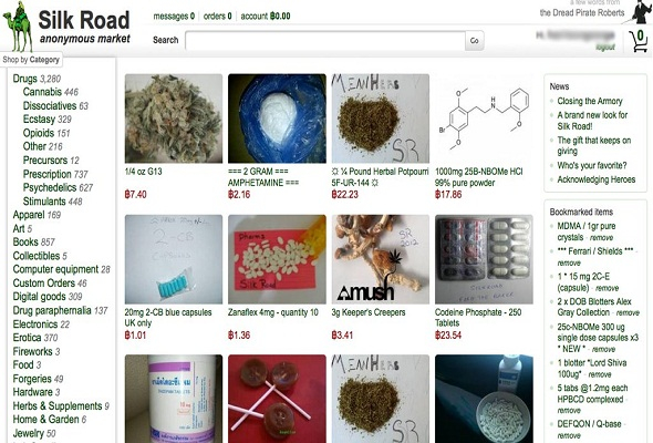 It's clear from the homepage that any kind of drug is available on Silk Road,