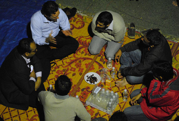 Muslims Talking during Ramadan