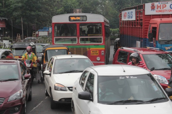Organised chaos: Regular traffic conditions in Mumbai