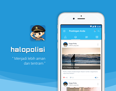 A screenshot of the Halo Polisi Application