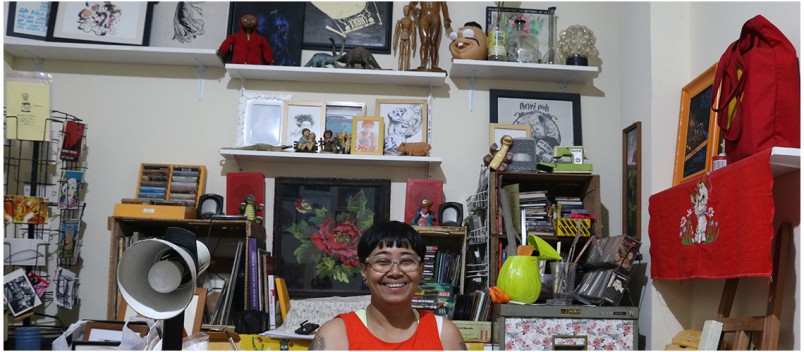 Artist Ika Vantiani at her home studio in South Jakarta.