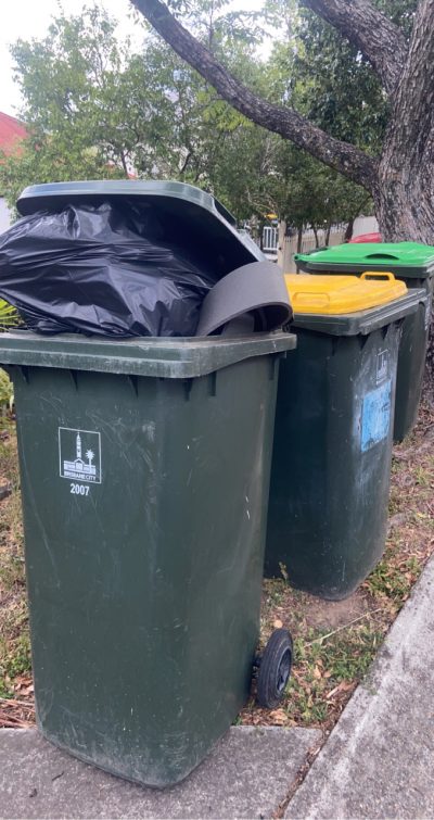 Overflowing bins