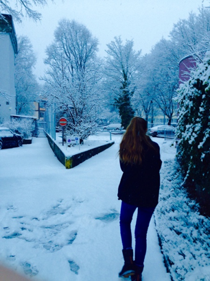 Snow scene in Berlin