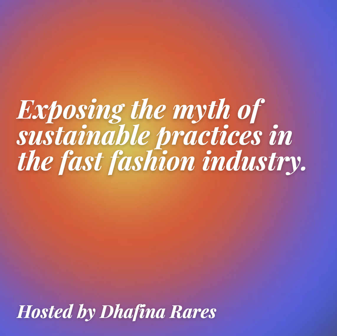 Exposing the myth of sustainable practices in the fast fashion industry.