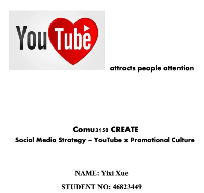 Social Media Strategy – YouTube x Promotional Culture
